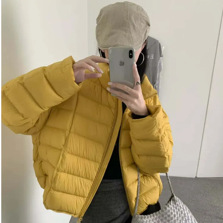 短款秋冬韩版立领鸭绒外套韩版立领休闲秋冬