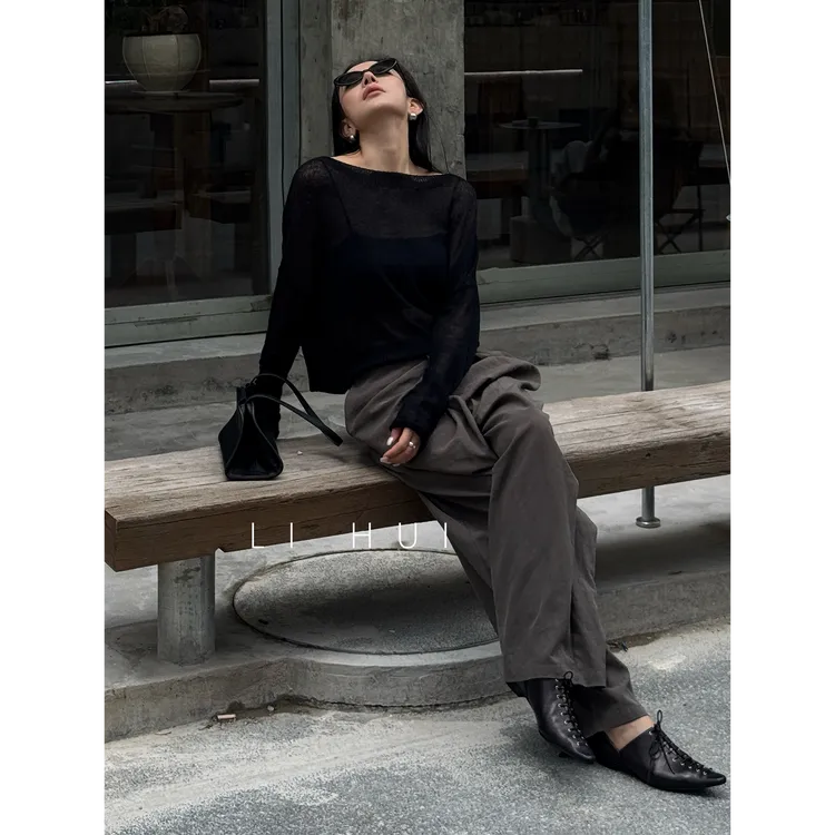 谁穿都好看！巨舒服！盐系轻熟毛衣女装设计感小众极简风针织衫上衣