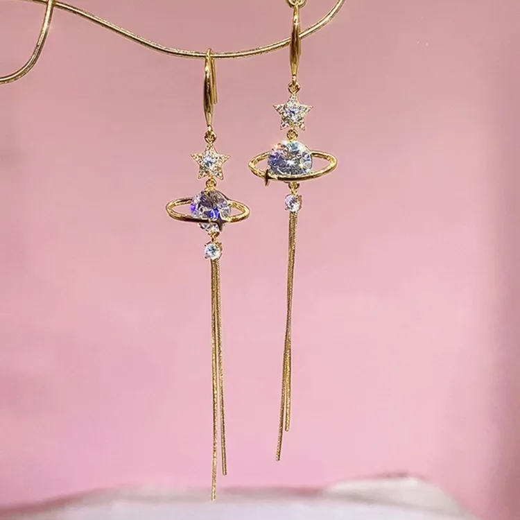 铜合金锆石耳饰 （204号）925银一心有你气质女神时尚百搭设计