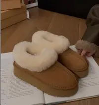 2025新款一脚蹬毛毛鞋防滑外穿面包鞋雪地棉#1234