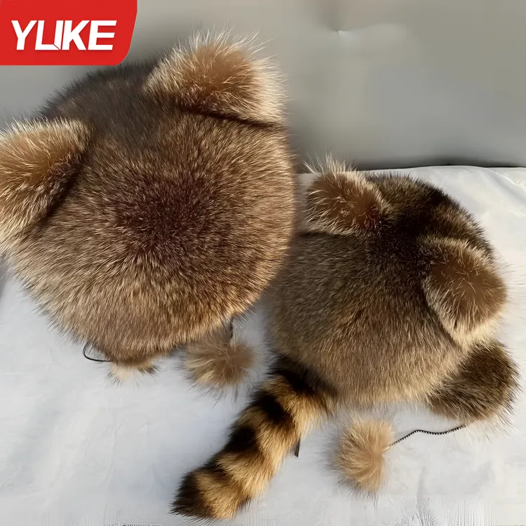 冬季加绒秋冬防风防寒儿童帽2025网红小浣熊帽子保暖儿童男女亲子