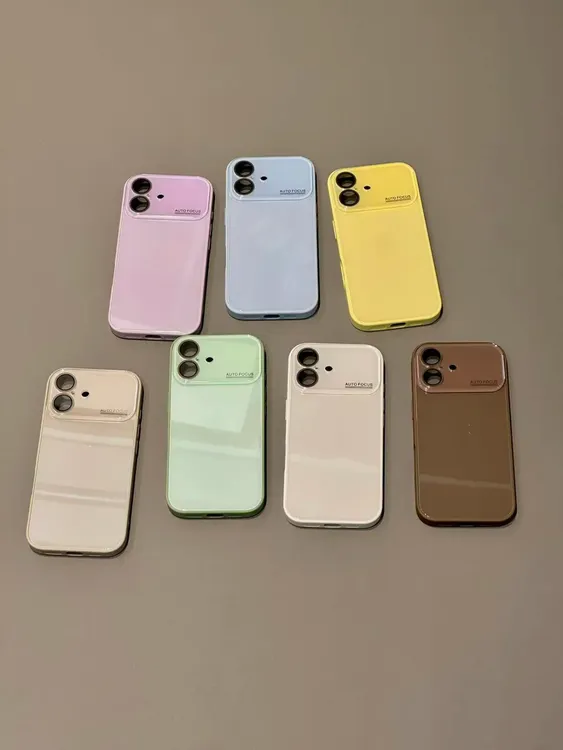 韩系高级糖果色玻璃壳适用iphone17promax苹果16PRO手机壳15新款