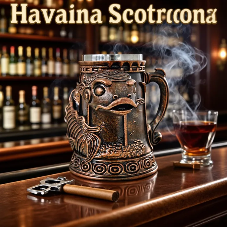 啤酒杯马克杯大容量扎啤杯 酒吧专用加厚杯具带把手复古个性手工