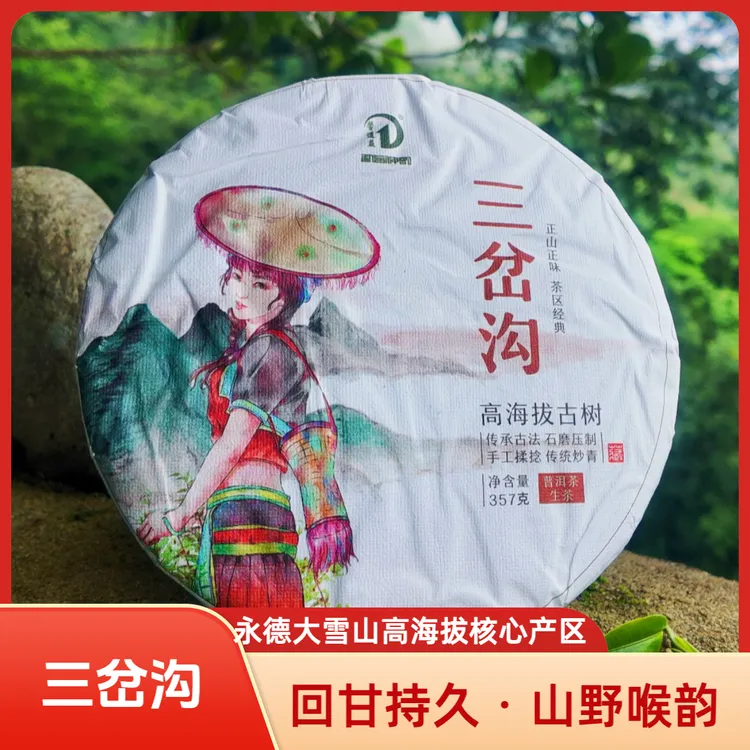 大雪山核心区｜三岔沟 2600 米高海拔古茶树混采单株（2025）普洱茶