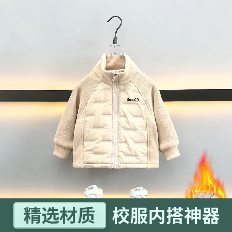 【校服内搭神器】男女童中大童保暖开学秋冬中厚防风学生儿童棉服