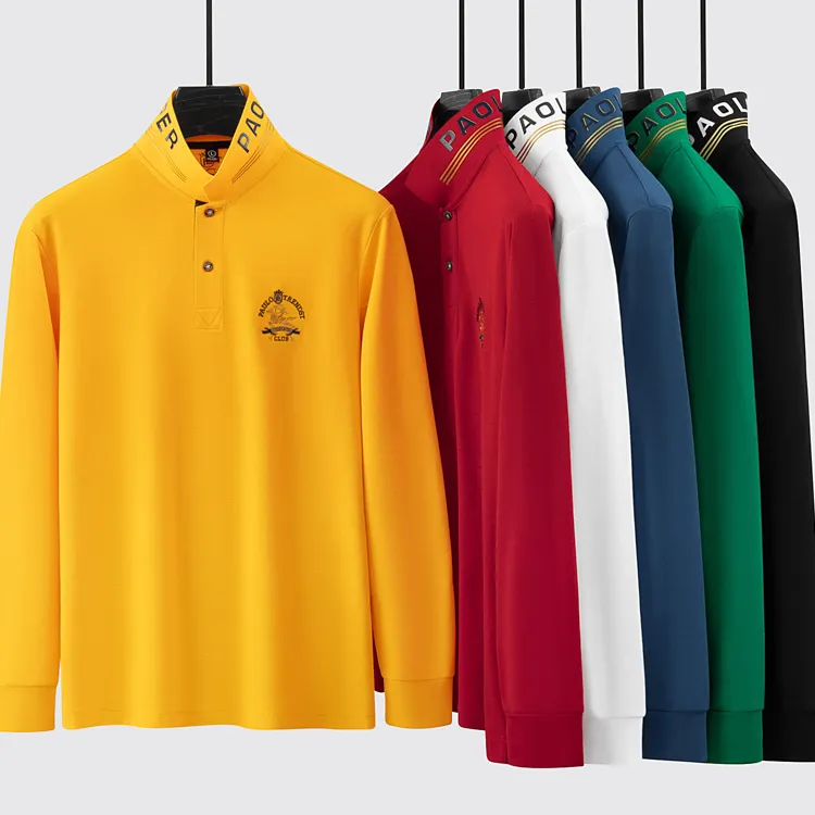 保罗正品丝光棉2025新款秋季男士POLO衫卫衣长袖轻商务休闲上衣