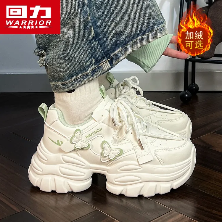 回力学生老爹鞋初中生厚底小白鞋2025秋季新款厚底增高不累脚女鞋