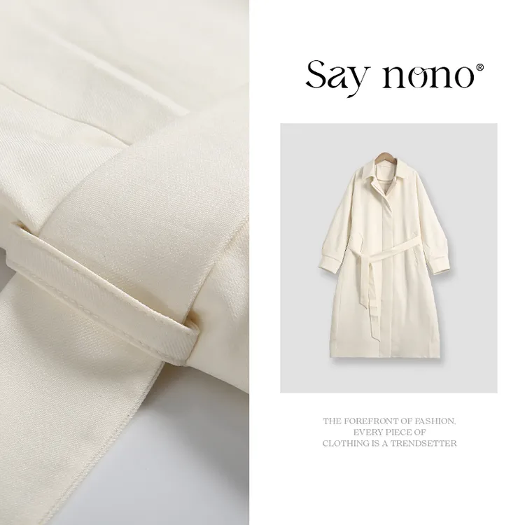 懒猫nono│Saynono 冬日叙事 翻领拉链95白鹅绒长款外套/XXZE030