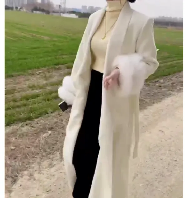 2024冬季新款时尚女装网红高级感休闲爆款中长款外套宽松sui