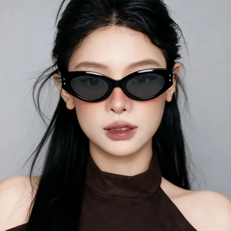 ISUEM02猫眼时尚潮流小框墨镜女脸小防紫外线太阳镜百搭明星同款