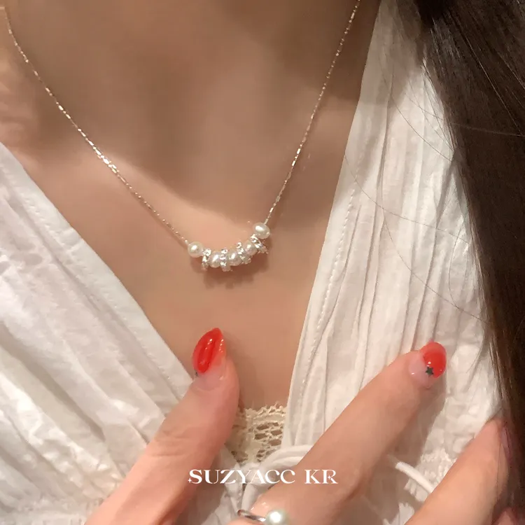 Suzyacc Kr 坠链均925银 【珠珠盘缠】项链气质轻奢时尚百搭X1144