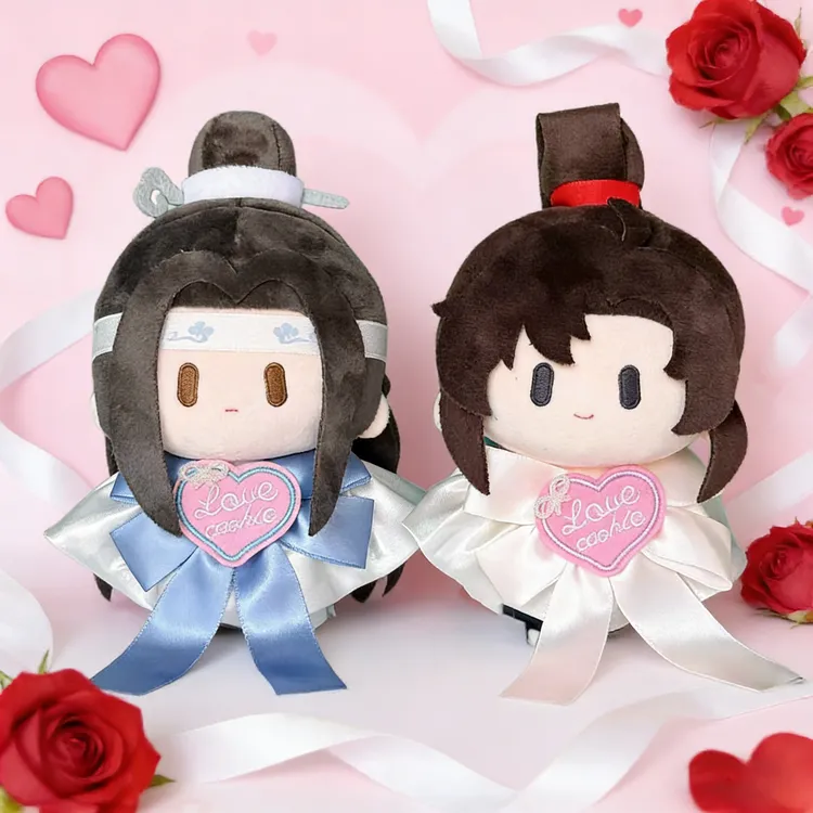 情侣限定盈谷漫正版魔道祖师15cm豆豆眼蓝忘机魏无羡馒头墩墩娃