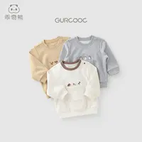 婴儿童保暖打底衫春秋长袖上衣服男女宝宝纯棉抓绒套头卫衣秋冬季