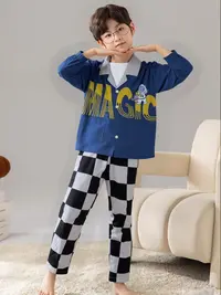 8503高端专享秋季家居服套装蓝色（仓库家居专场）