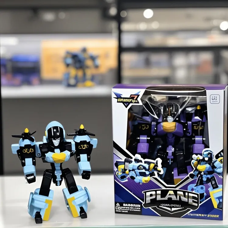 男孩二合一变形金刚战机机甲玩具儿童变形飞机机器人模型玩具礼物