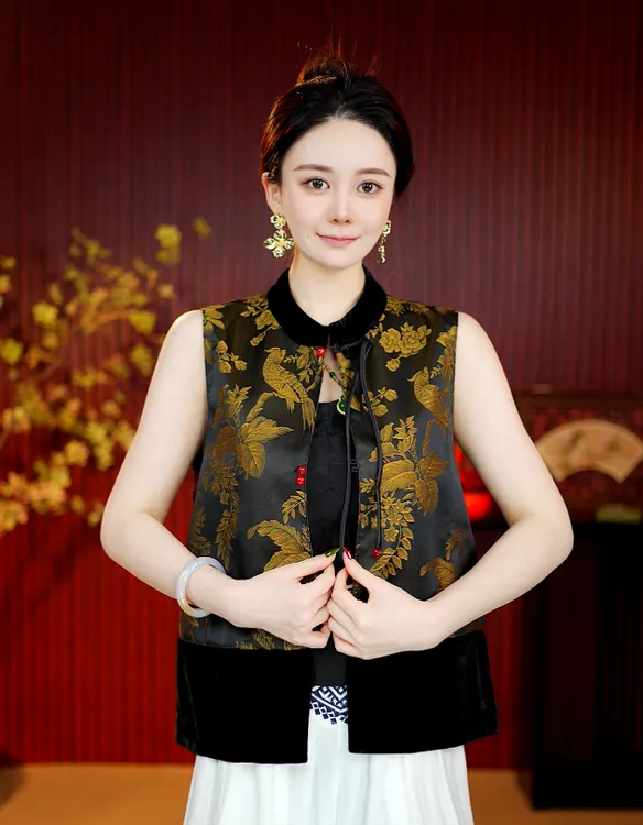 [怀瑾]江江高定新中式双面穿马甲