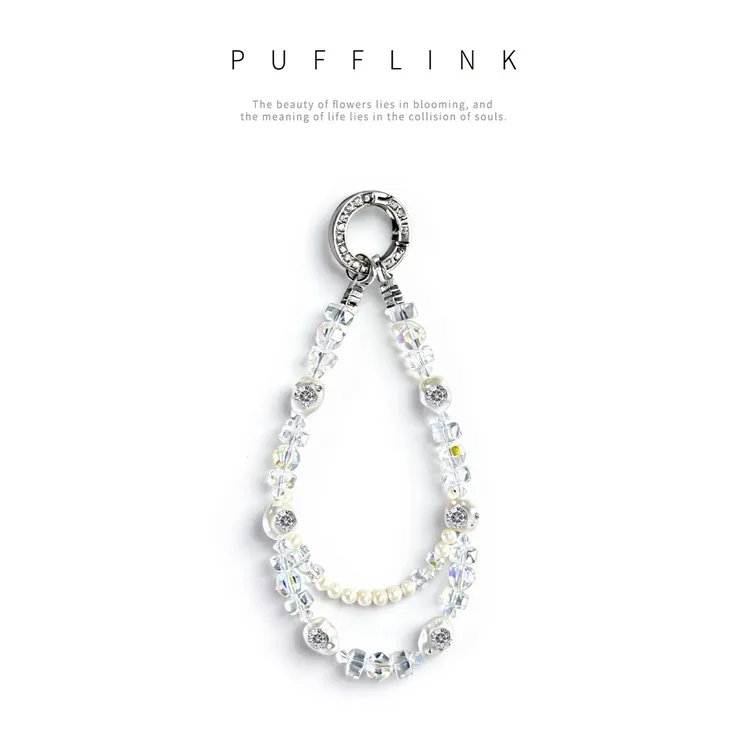 新款华子水晶绮梦星愿手机挂链短链包包挂饰钥匙扣轻奢女生ins