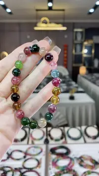 【闪购商品】碧玺单圈手串8mm+未镶嵌一物一证dan