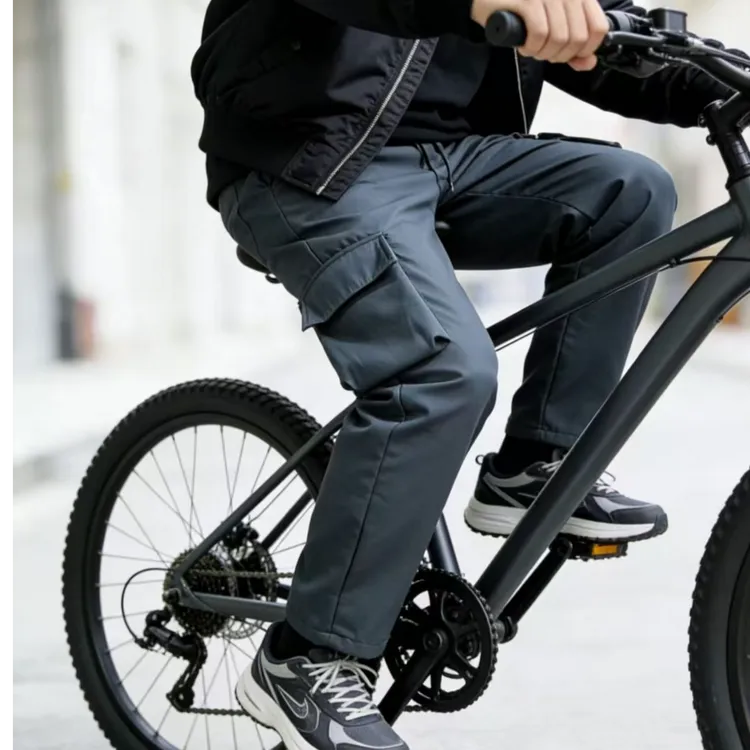 2025美式复古加绒秋冬直筒型多口袋耐磨休闲工装裤长裤九分裤户外