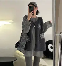 杨杨 UF-8856早秋立体花朵开衫马甲