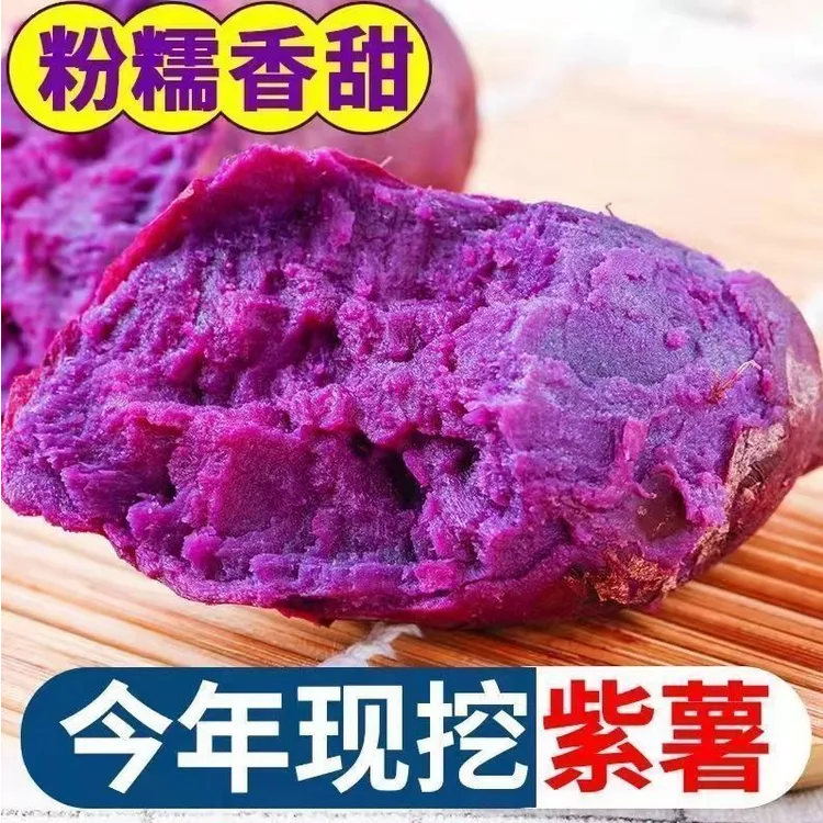 新鲜现挖现发云南沙地紫罗兰紫心蜜薯地瓜紫薯沙地紫薯