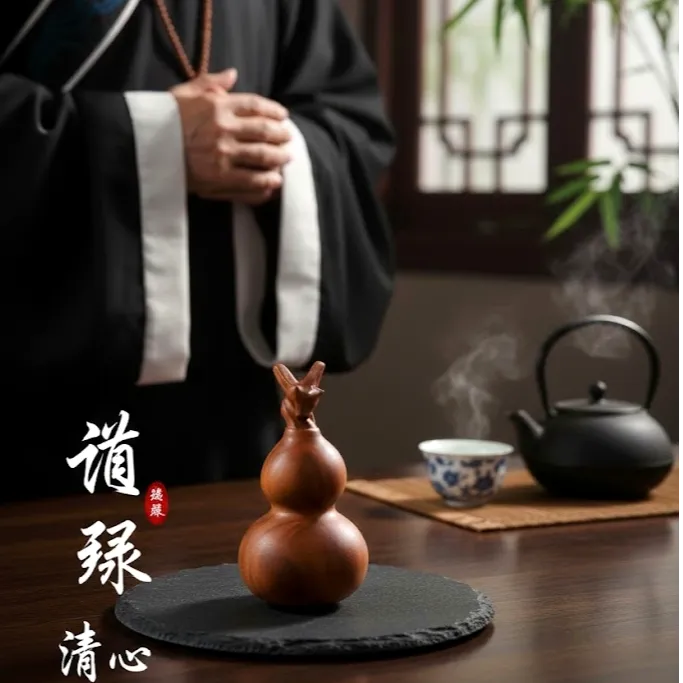 【焕之文创】雷击枣木天然木道家龙头福禄葫芦摆件挂件正宗雷击葫芦商品图