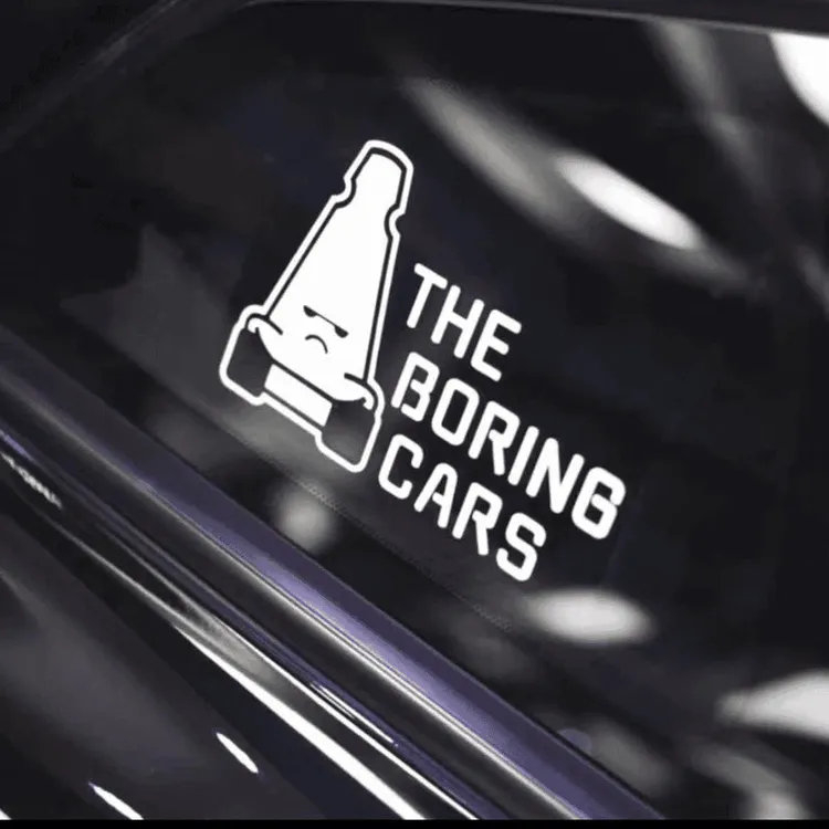 TheBoringConceptTBC黑白卡通摩托电动装饰汽车后三角窗无聊贴纸