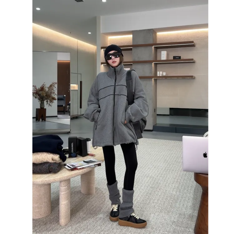 AMAZING IN |1oo%精纺棉|洗水破洞加绒卫衣A251126-AI5BDTJ251005