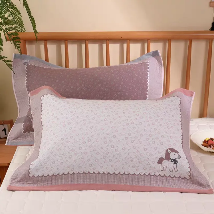 （这是枕巾）高密多层柔软纱布枕巾（一对装）