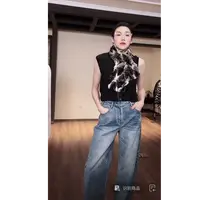 进口面料  纯棉直筒牛仔裤   K0786