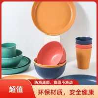 【热销中】见外包装高温条纹餐具套装碗碟碗盘创意菜盘碟子/03