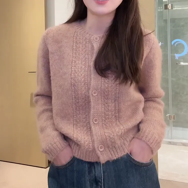《风吟花语》秋冬百搭新款针织衫气质开衫网红时尚ins上衣LK2508915