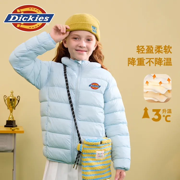 Dickies童装女童棉服冬季小女孩ins学院风保暖外套中小童新款冬装