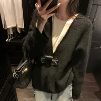 韩系假两件百搭老钱风针织打底衫毛衣女装秋冬季高级感慵懒风上衣