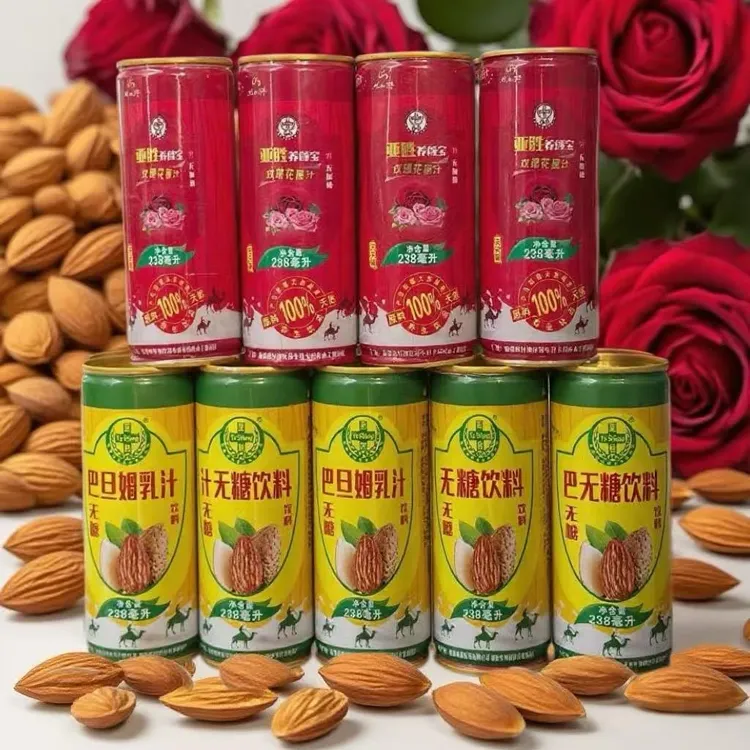 【王牌双拼】巴旦木原汁238ML*5瓶+玫瑰原汁238ML4瓶