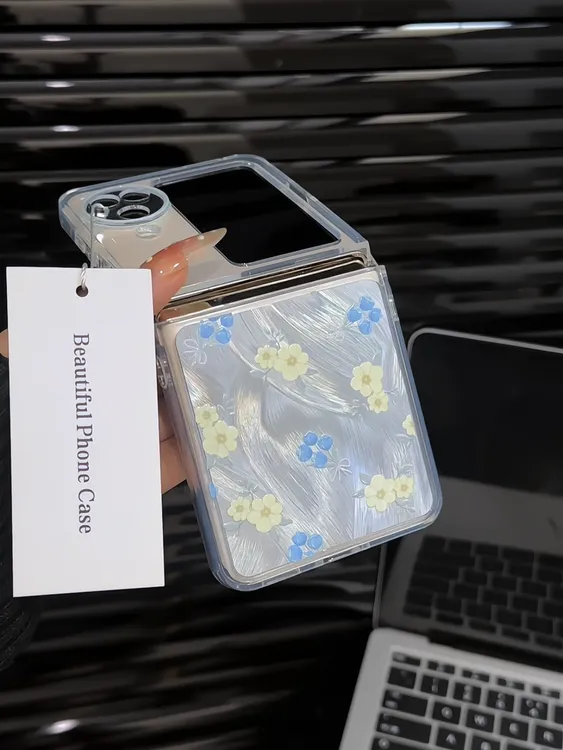 （oppofind系列）折叠羽纱适用oppofindn3/2flip手机壳小众花束碎花