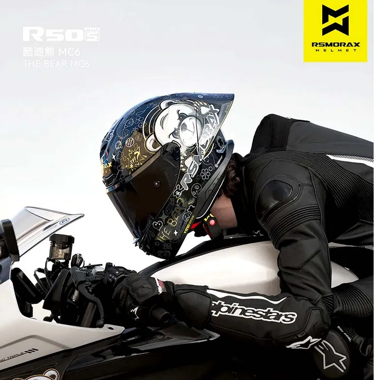 RSMORAX HELMET摩雷士R50SPRO酷迪熊摩托车头盔机车装备大尾翼