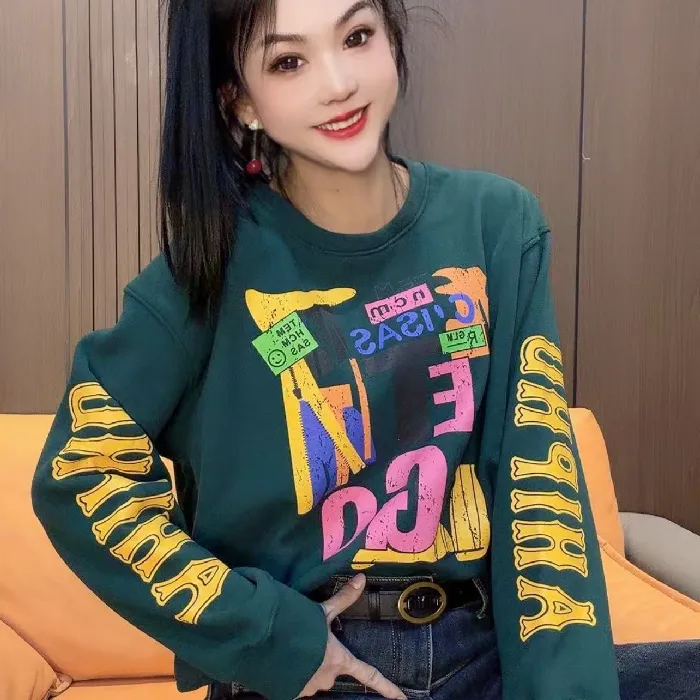 72908#洋气时尚加绒卫衣