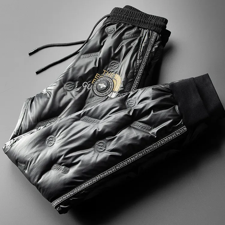 维麦帕通WENMAPAETON羽绒裤男士防水束脚外穿白鸭绒长裤冬季加厚