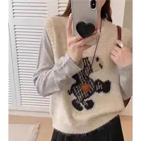 圆领提花小马针织马甲女可爱卡通减龄百搭背心叠穿坎肩秋冬新款