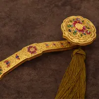 厚義金铺手工制作足金烧蓝五福宝相花如意