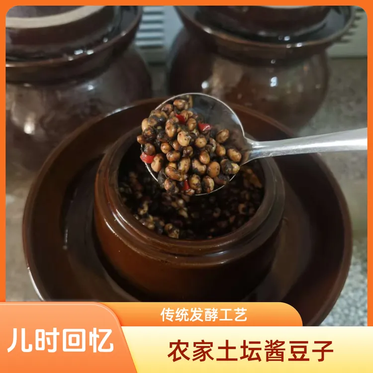 洞庭湖农家酱豆子 发酵腊八豆传统湘菜下饭菜