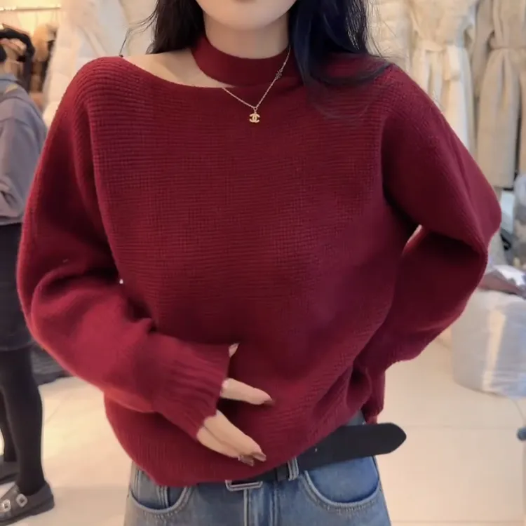 冬季新款时尚气质百搭显瘦宽松韩系毛针织衫上衣LK2508735