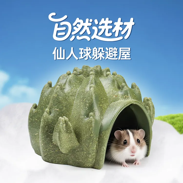 TEEWY/萃微益【亚马逊同款】仙人球躲避屋仓鼠磨牙造景金丝熊龙猫