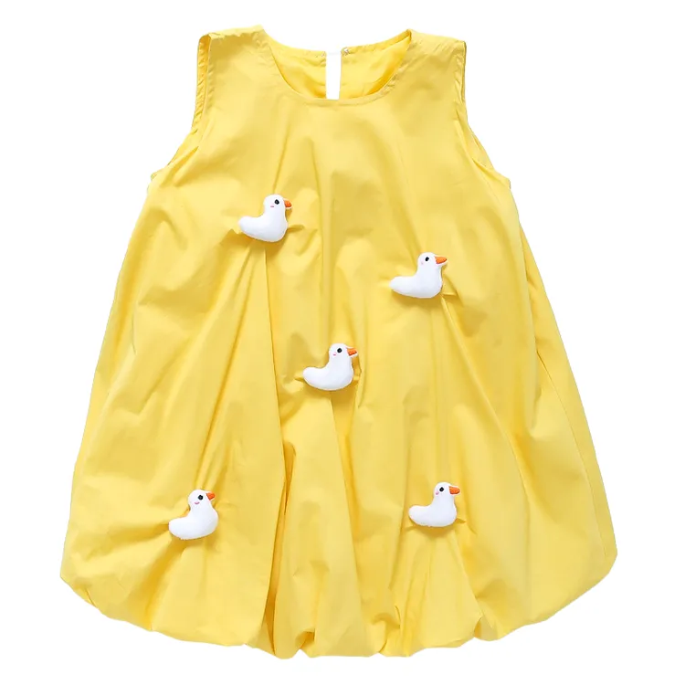 儿童童装连体公主薄款婴幼儿生日连衣裙宝宝潮流休闲小鸭子背心裙