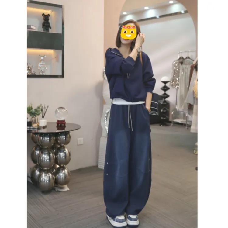 【星际漫游】2025新款气质百搭连帽卫衣+时尚休闲工装卫裤LK2506082