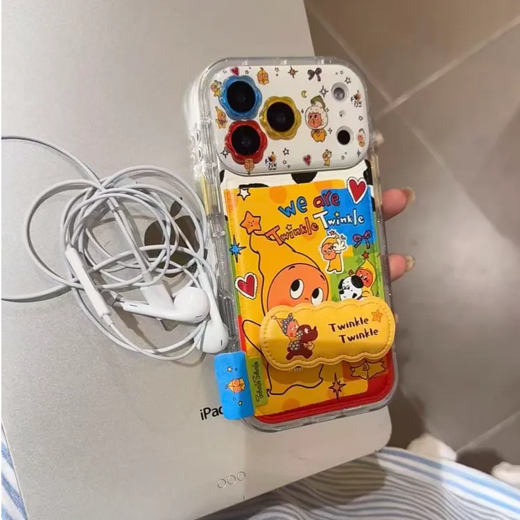 卡通可爱镜框星星人支架适用iPhone17promax苹果17pro手机壳16pro