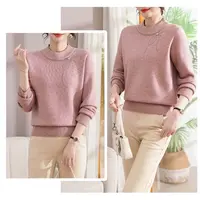 洋气蝴蝶结-866-加绒加厚妈妈毛衣