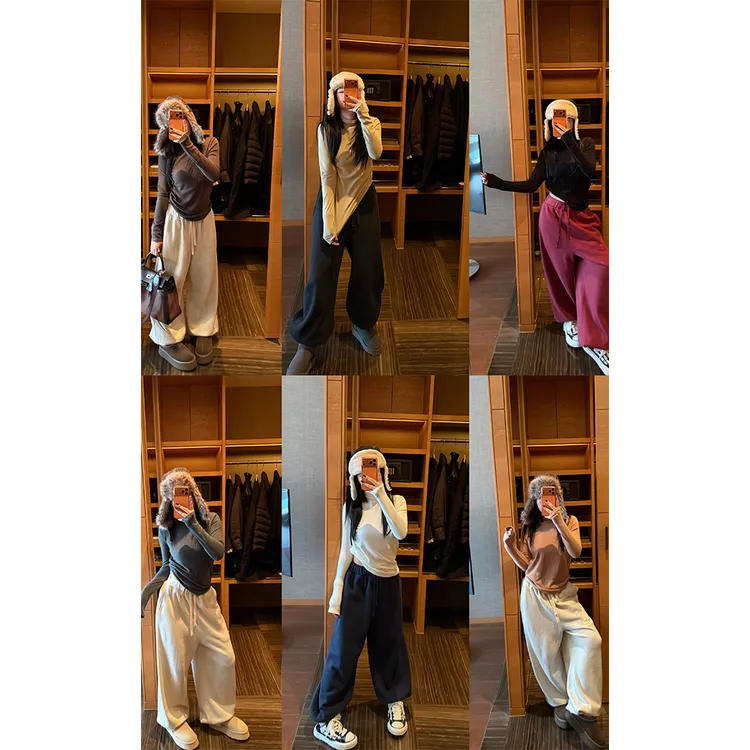 LA CALLA绒感绵羊毛发热弹力修身高领纯色打底衫WD25T37