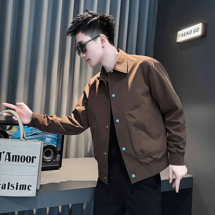 2025新款爆款网外套男款春秋季红洋气炸街男装衣服高级感休闲夹克